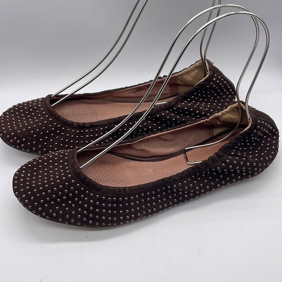 Corso Como Shoes - Corso Como Ballet Flats Brown with Rose gold dots Sz 9